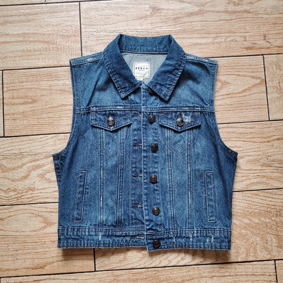 Fiore Women's Sleeveless Jean Jacket Sz M - Picture 6 of 6